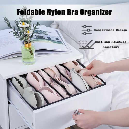 Foldable Nylon Bra Organizer 5pcs – Closet Drawer Divider