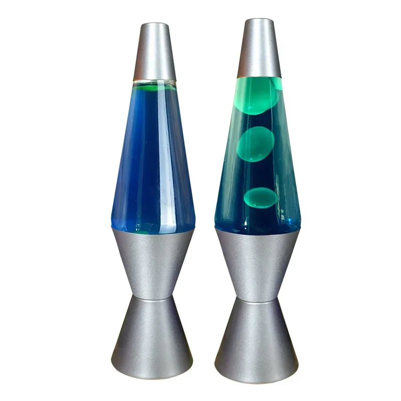 Modern Rainbow Glass Rocket Lava Lamp – LED Mini Night Light