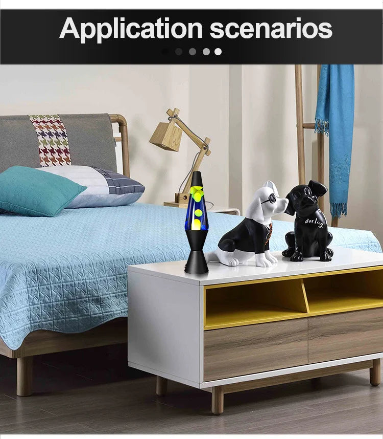 Modern Rainbow Glass Rocket Lava Lamp – LED Mini Night Light