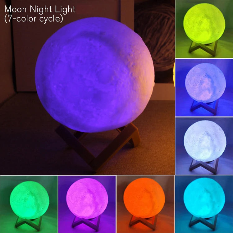 Moon & Galaxy LED Mood Light – Cozy Bedroom Decor & Birthday Gift