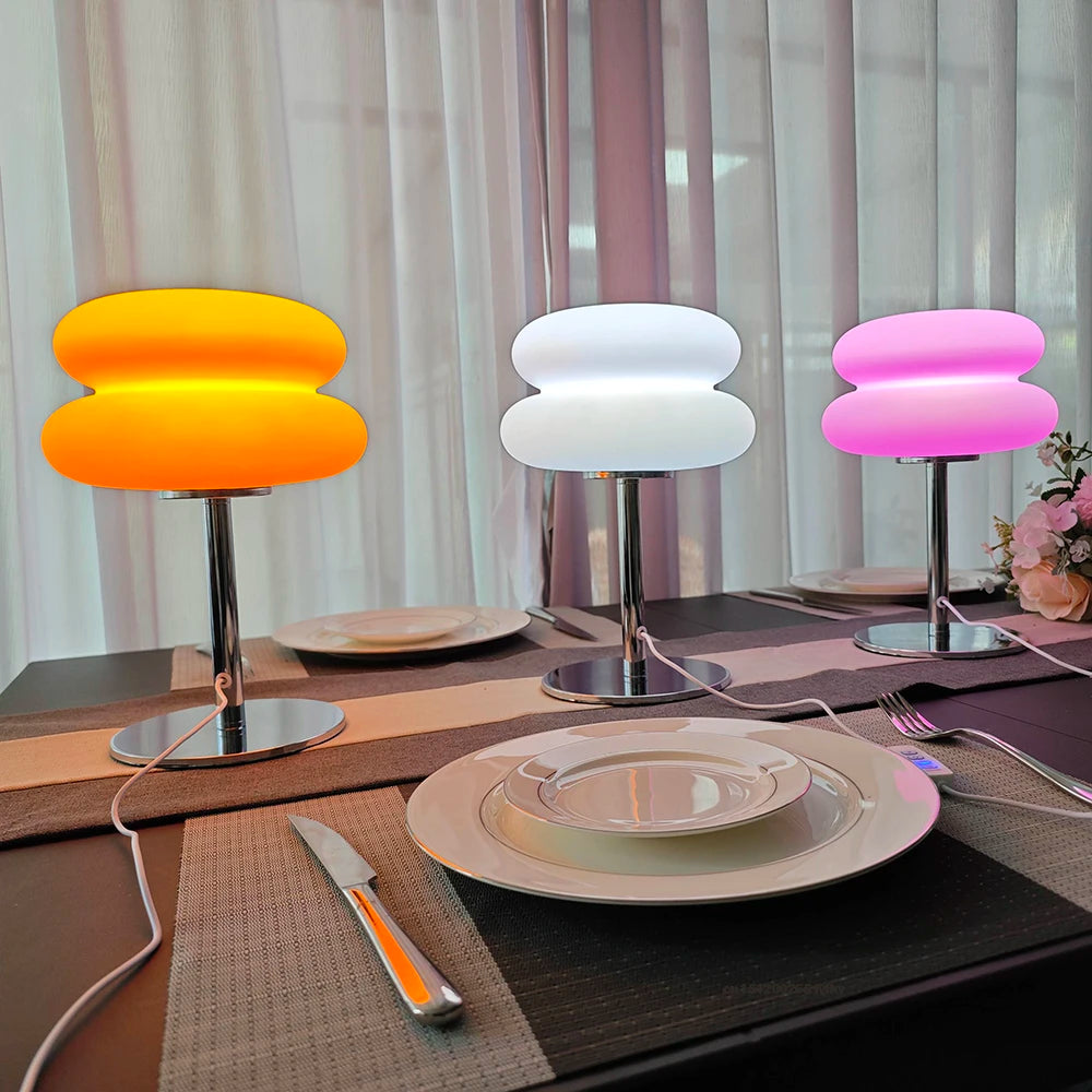 Table lamp bedroom room lamps  USB Plug LED mushroom table lamp Living room dining room ambient lighting(Not glass)