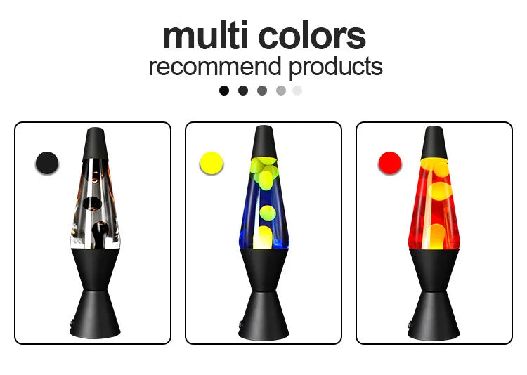 Modern Rainbow Glass Rocket Lava Lamp – LED Mini Night Light