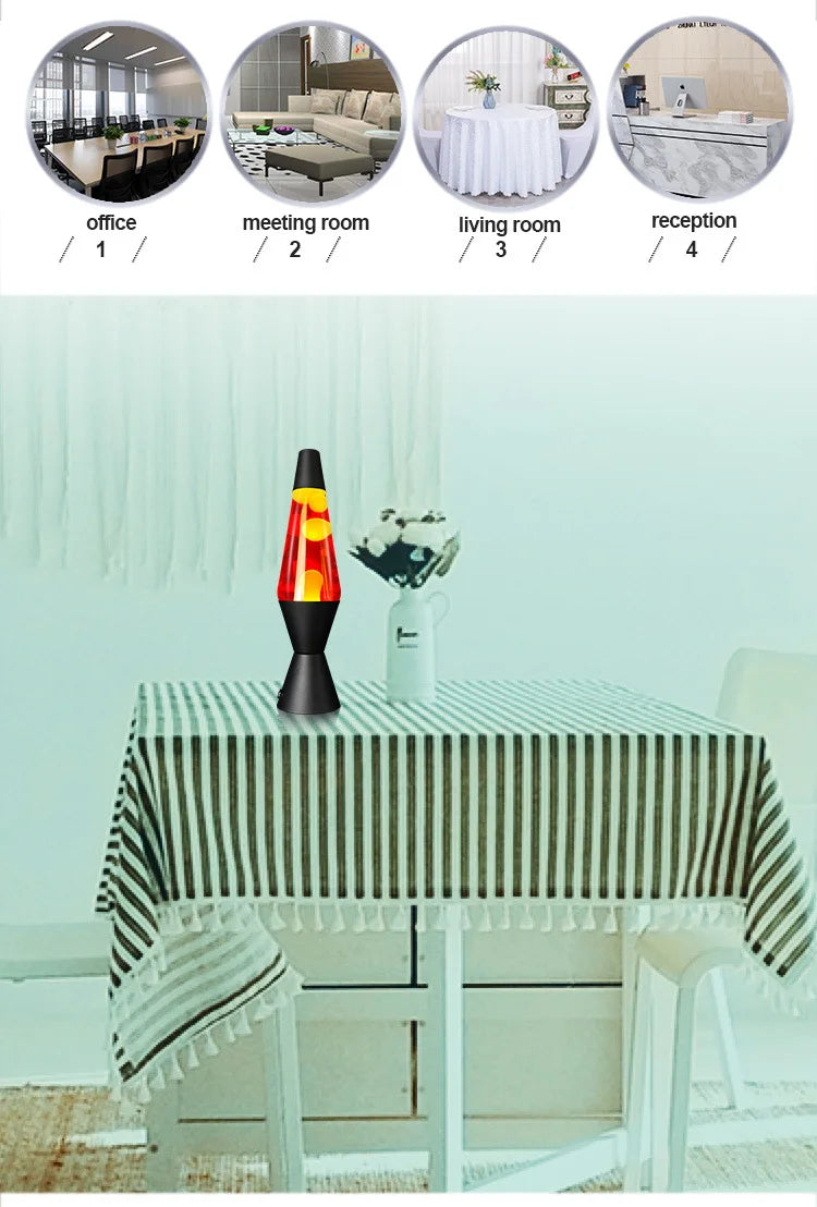 Modern Rainbow Glass Rocket Lava Lamp – LED Mini Night Light