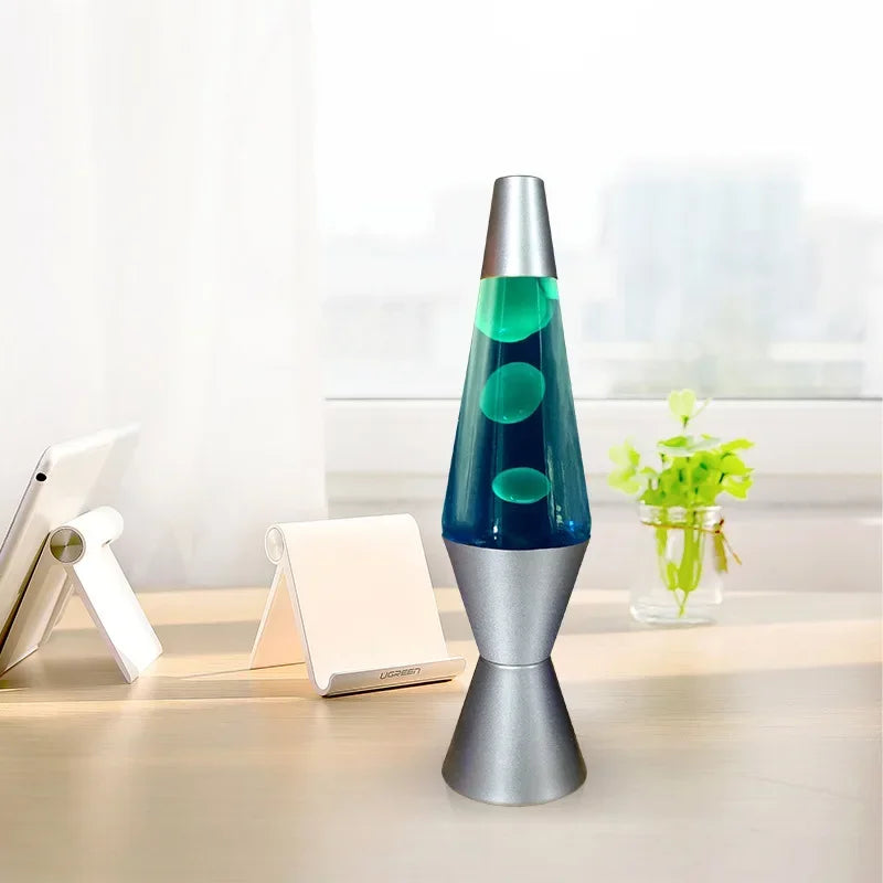 Modern Rainbow Glass Rocket Lava Lamp – LED Mini Night Light