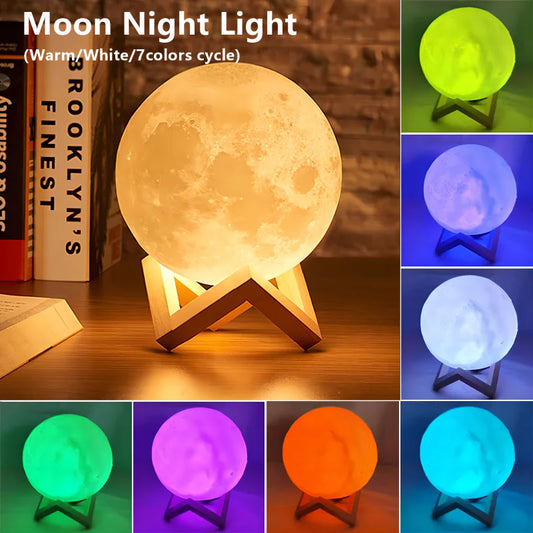 Moon & Galaxy LED Mood Light – Cozy Bedroom Decor & Birthday Gift